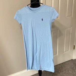 Light blue polo t-shirt dress